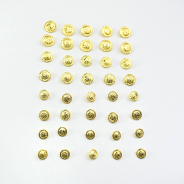 Achtersteekknoop Set emblem, goudkleurig 40 pcs.