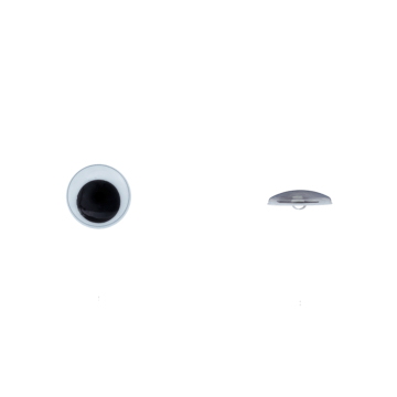 Bouton couture plastique Oeil mobile, transparent