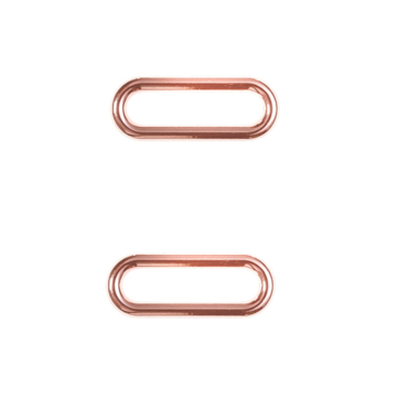 Ovalring 25 mm, roségoudkleurig