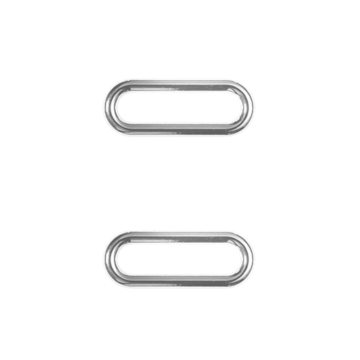 Ovale ring 25 mm, zilverkleurig