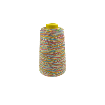 Fil pour surjeteuse Overlock 2700 m, jaune, rose, bleu