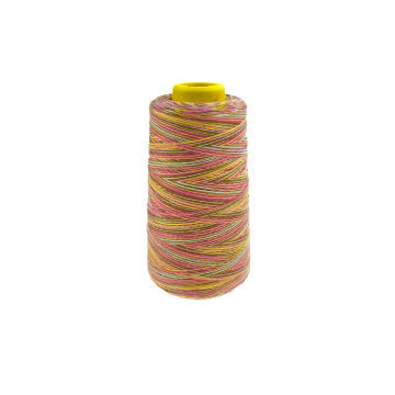 Fil pour surjeteuse Overlock 2700 m, jaune, rose, moutarde