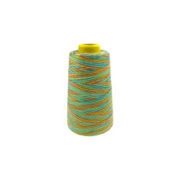 Fil pour surjeteuse Overlock 2700 m, vert/bleu/orange