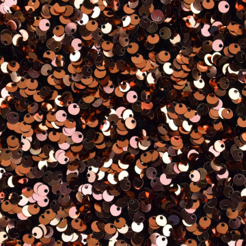 Tissu paillettes et velours, cuivre
