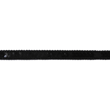 Galon Métallique Paillettes 10 mm noir