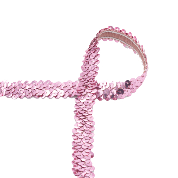 Galon Paillettes uni 2 cm, rose