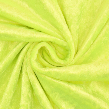 Tissu panne de velours jaune vif