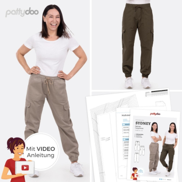 Papieren patroon pattydoo Sydney Cargohose Dames, Duits