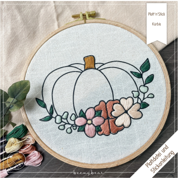 Fichier dessin flocage & modèle broderie Kürbis Beemybear