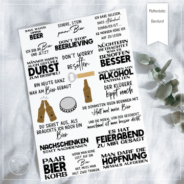 Plotterdatei beemybear Bierdurst, german