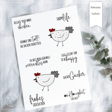 Fichier dessin flocage Poule en folie Beemybear