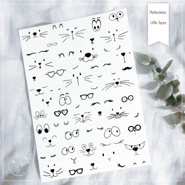 Fichier dessin flocage Visages rigolos Beemybear