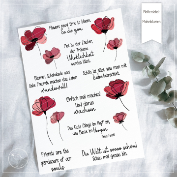 Fichier dessin flocage Coquelicots Beemybear