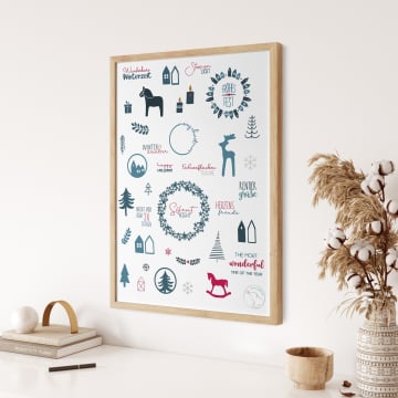 Fichier dessin flocage Noël scandinave Beemybear