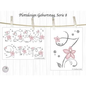 Fichier dessin flocage Anniversaire Fleurs, Série 8 CoelnerLiebe