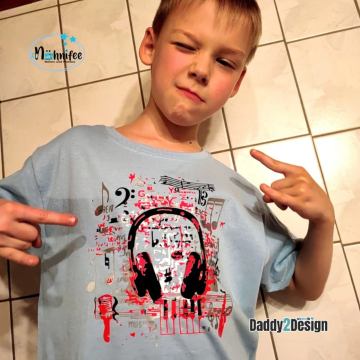 Fichier dessin flocage Rêve de musique Daddy2Design