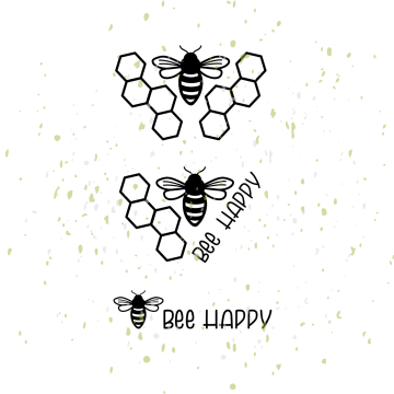 Fichier dessin flocage Abeille Bee Happy DIY Hunger