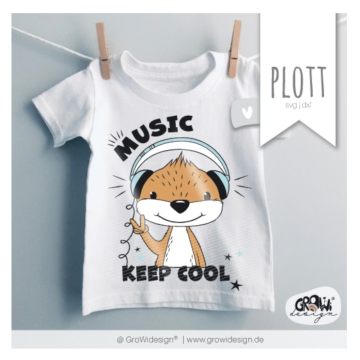 Fichier dessin flocage Loutre cool Otti GroWiDesign