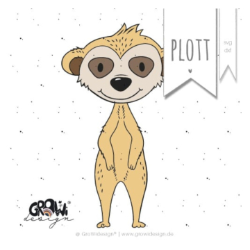 Fichier dessin flocage Suricate GroWiDesign
