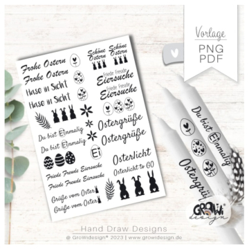 Fichier dessin flocage Patches Coeurs Pâques GroWiDesign
