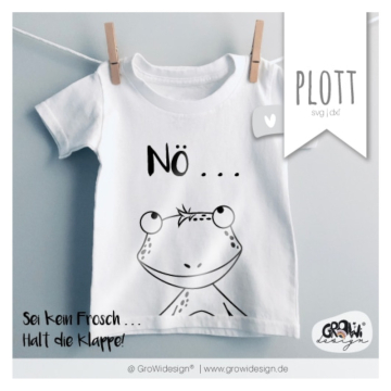 Fichier dessin flocage Lignes Grenouille GroWiDesign