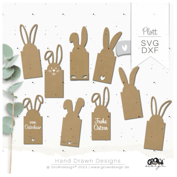 Fichier dessin flocage Pendentif cadeau Pâques GroWiDesign
