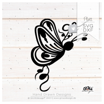 Fichier dessin flocage Papillon 2 GroWiDesign