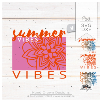 Plotterdatei GroWiDesign Summer Vibes, german