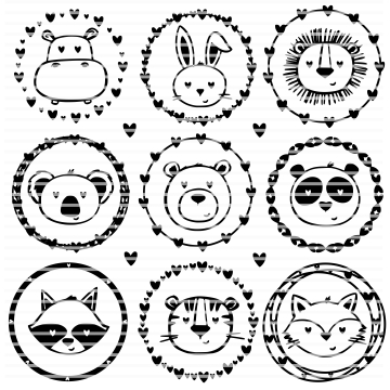 Fichier dessin flocage Cachets animaux édition Valentin Licence privée Löwenjunges