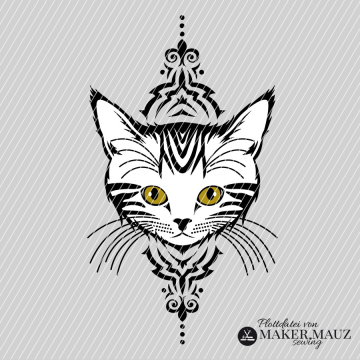 Fichier dessin flocage Chat ornamental Maker Mauz