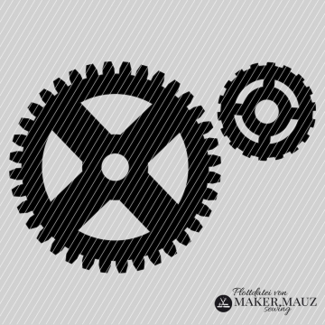 Fichier dessin flocage Roue dentée Maker Mauz