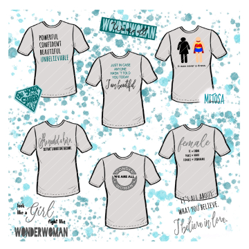 Fichier dessin flocage Messages Wunderwoman MiToSa-Creativ