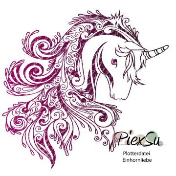 Fichier dessin flocage Amour des licornes PiexSu