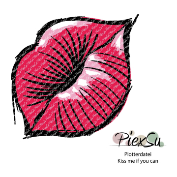 Fichier dessin flocage Embrasse-moi si tu peux PiexSu