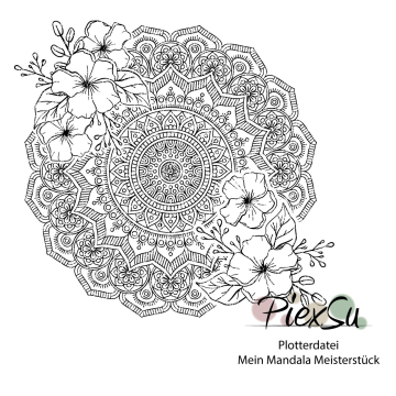 Fichier dessin flocage Mandala chef d'œuvre PiexSu