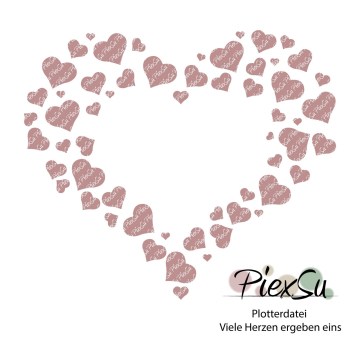 Fichier dessin flocage Coeurs dans un coeur PiexSu