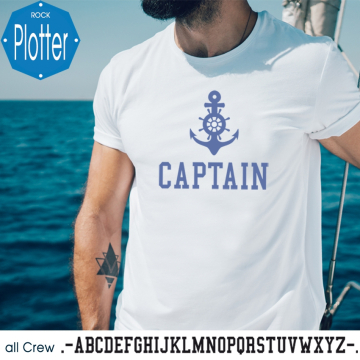 Fichier dessin flocage Ancre de bateau Crew Rock Queen