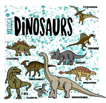 Fichier dessin flocage Dinosaures MiToSa-Creativ