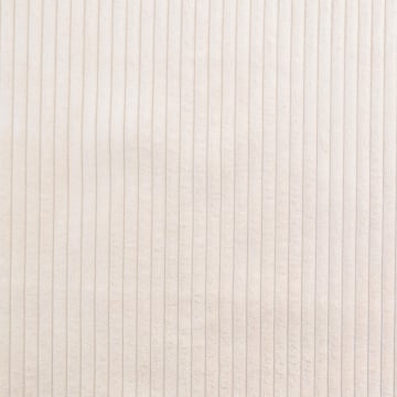 Tissu ameublement fauteuil canapé velours côtelé à grosses côtes Hyper, crème