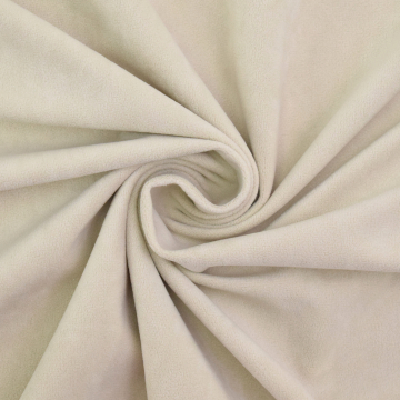 Tissu ameublement fauteuil canapé velours Mavel, beige