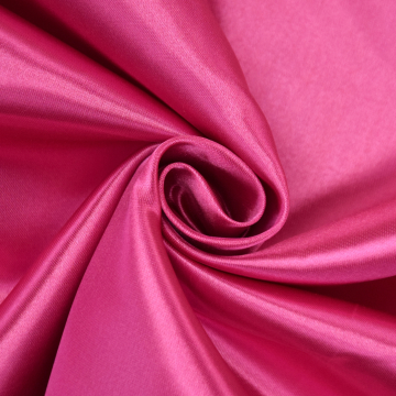 Tissu satin polyester uni, rose fuchsia