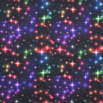 Tissu jersey polyester Étoiles Color stars, noir