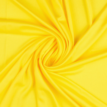 Tissu jersey polyester, jaune