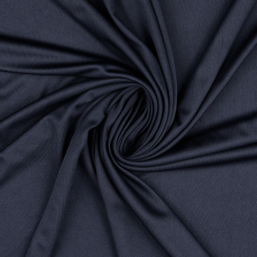 Tissu jersey polyester, bleu marine