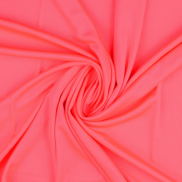 Tissu jersey polyester, fuchsia fluo