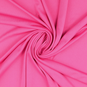 Tissu jersey polyester, rose fuchsia