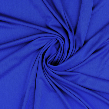 Tissu jersey polyester, bleu royal
