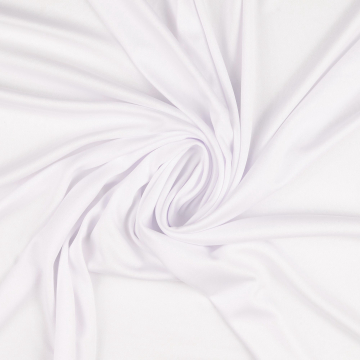 Tissu jersey polyester, blanc