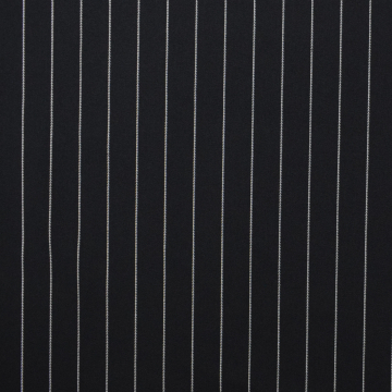 Polyesterstoff Pinstripes, schwarz