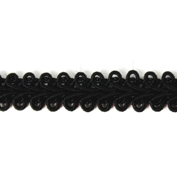 Galon passementerie 0,8cm, noir